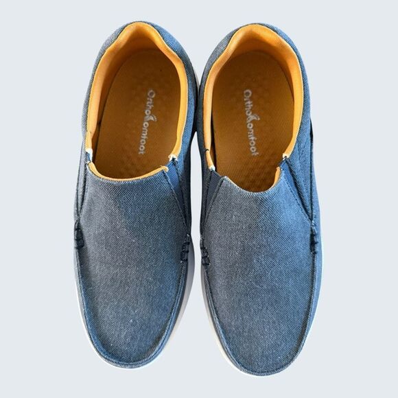 OrthoComfoot Men\'s Canvas Slip-On Loafers ZGBX02 Size EU 42 US 9 Arch Support main image 13
